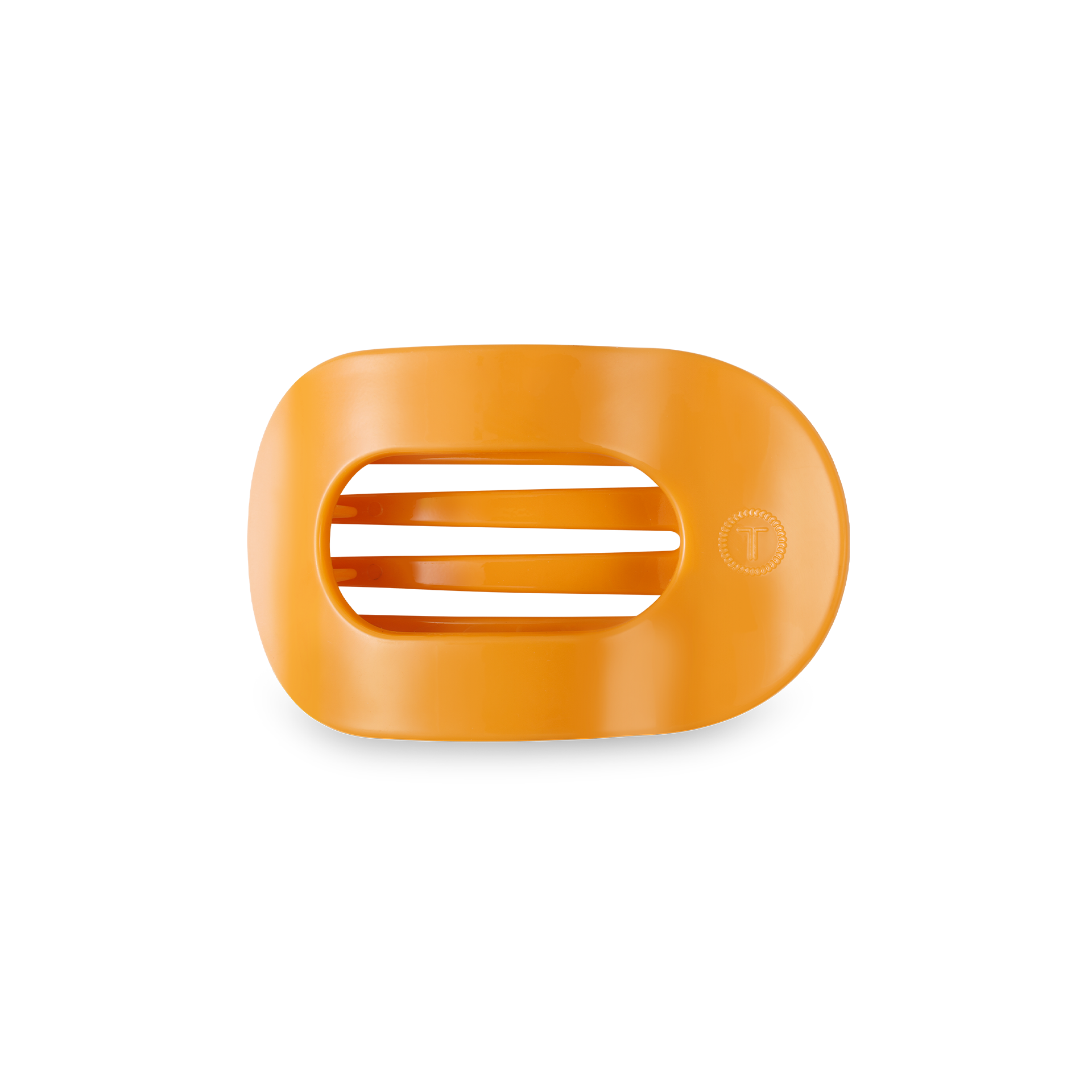 TELETIES - Round Flat Hair Clip - Mango for it! - Small