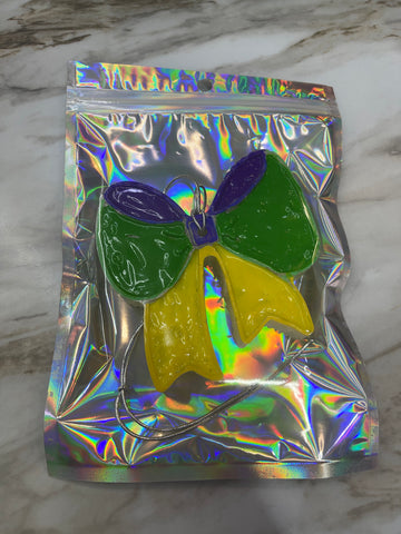 Mardi Gras Bow Car Freshie - Sweet Grace Scent