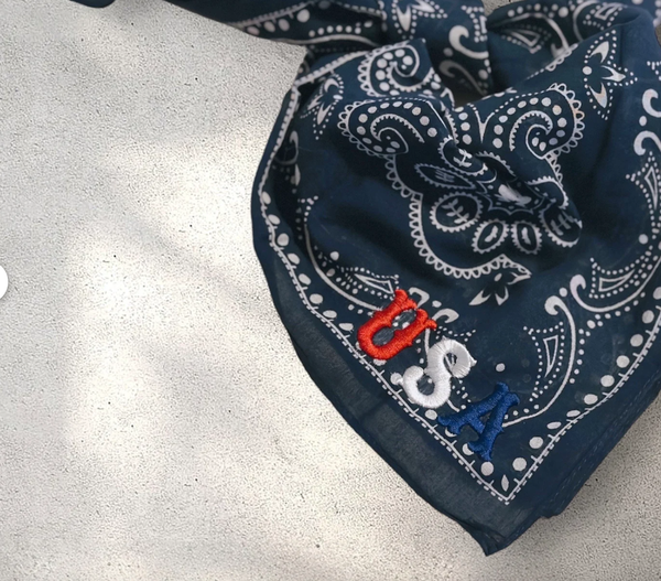 USA Embroidered Bandana