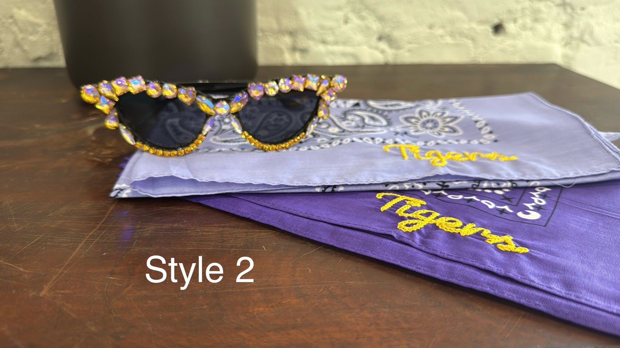 LSU Game Day Rhinestone Sunglasses