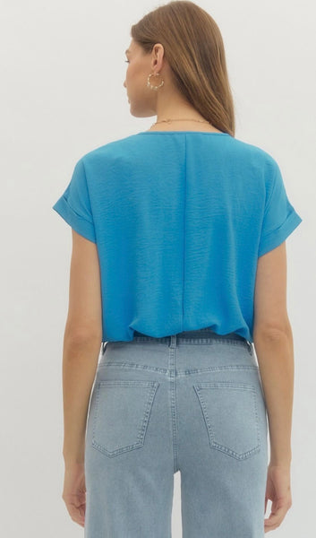 Melanie S/S Bodysuit - French Blue
