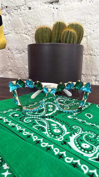 Tulane Game Day Rhinestone Sunglasses