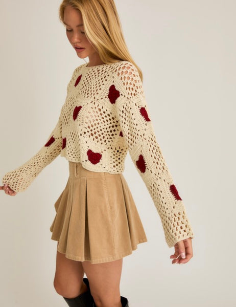 Chris St Crochet Sweater Top