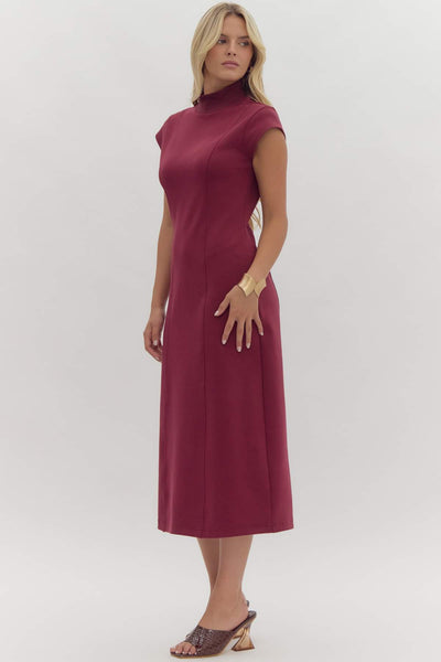 Magnolia Midi Dress - Wine