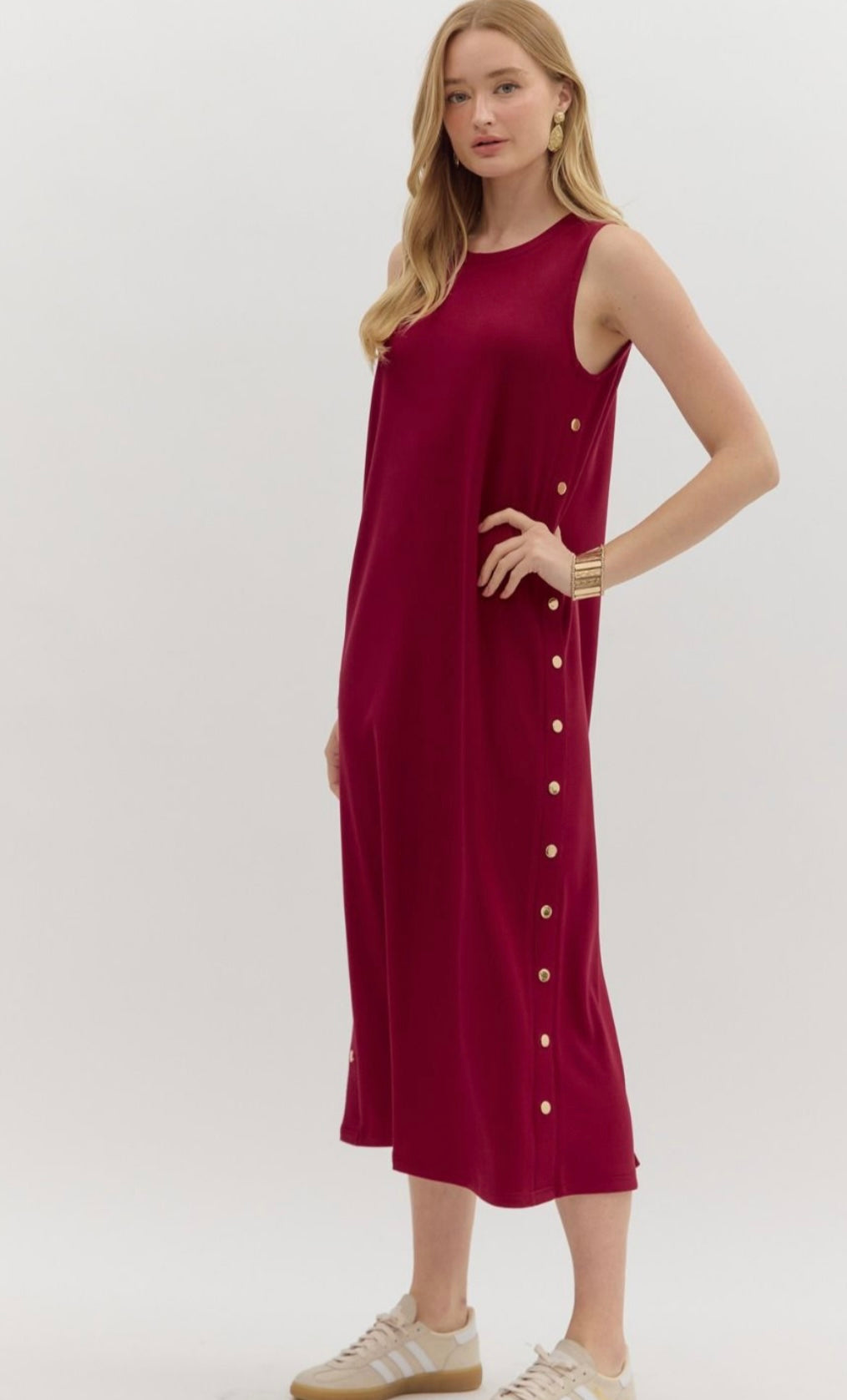 Delilah Midi Dress - Cherry