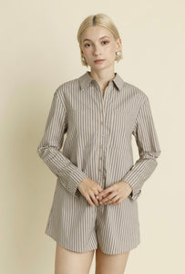 Aureum - St. Roch Oversized Stripe Shirt Romper