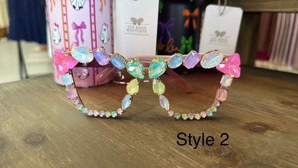 Colorful Rhinestone Sunglasses