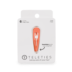 TELETIES - Snap Clip - Coral Craze - 6 Count