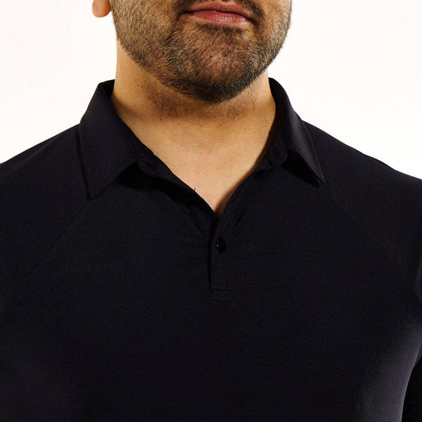 Men's Short Sleeve Polo - Jet Black