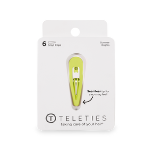 TELETIES - Snap Clip - Summer Brights - 6 Count