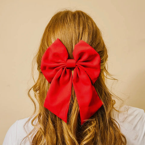 [PREORDER] Classic Hair Bow - Red