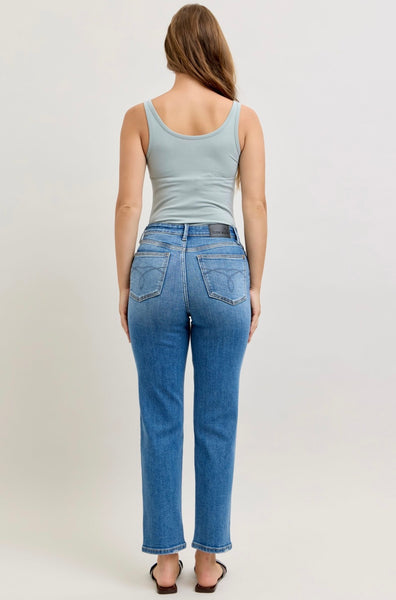 Judy Blue - Cora High Waisted Straight Denim Jeans