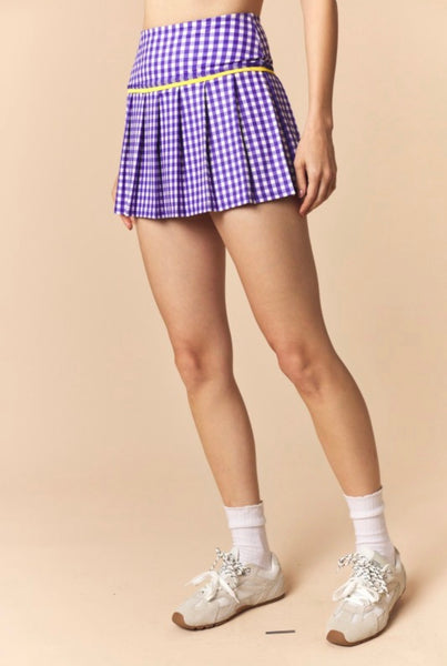 Love Purple, Live Gold Pleated Skort