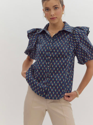 Canard Rd Top - Navy