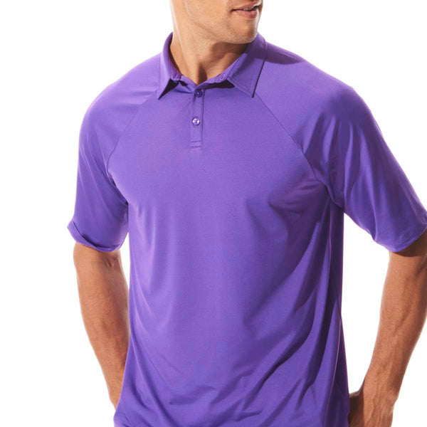 Men's Short Sleeve Polo - Purple