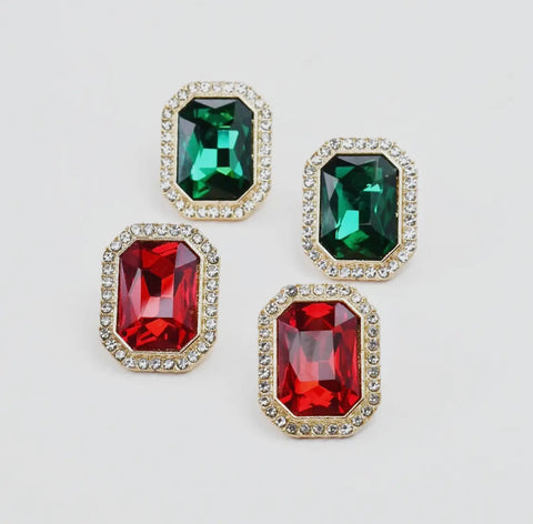 [PREORDER] Simply Holiday Stud Earrings - Green