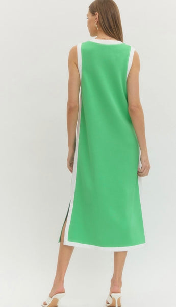 Charlie Sleeveless Midi - Green