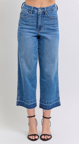 Judy Blue - High Waisted Wide Leg Crop Denim