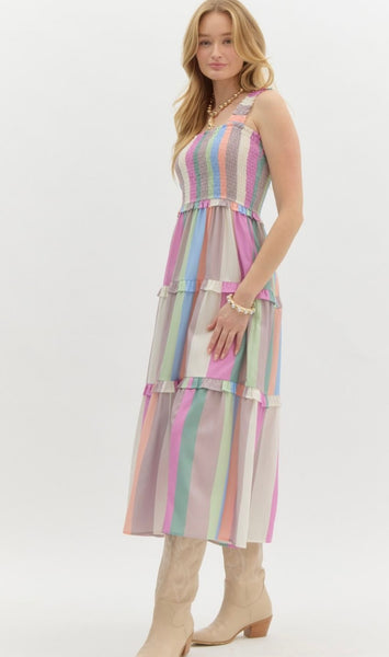 Everglades St Midi Dress - Pastel