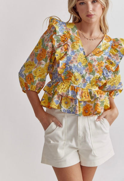 New Jersey Floral Top