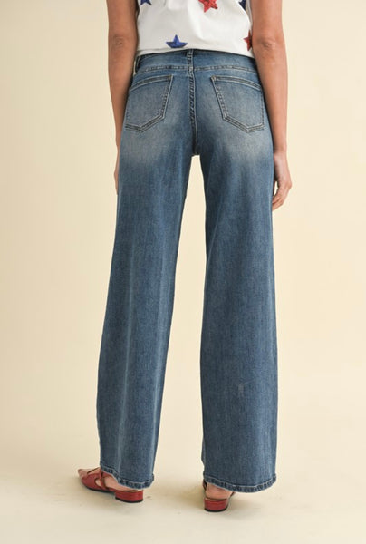 Coleman Pl High Rise Wide Leg Denim