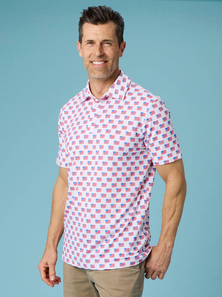 Men’s Freedom Flags Performance Polo