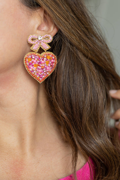 Gaby & Grace - Amore Heart Earrings