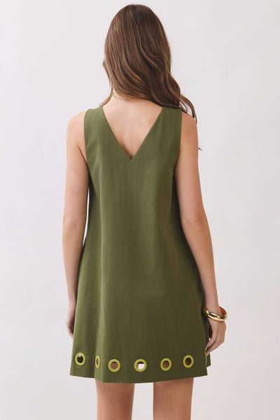 Vera Shift Mini Dress - Olive