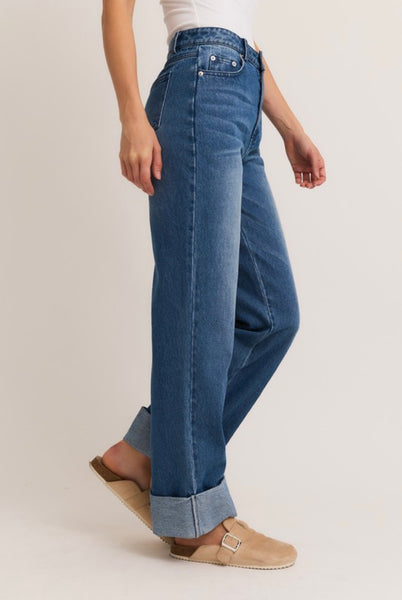 Chestnut Dr High Waisted Cuffed Denim