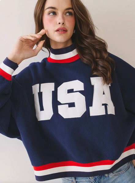 USA Sweatshirt - Navy