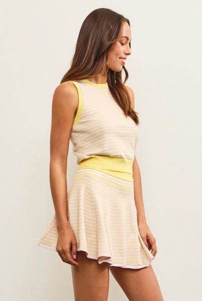 Aria Skirt & Top Set - Lemon