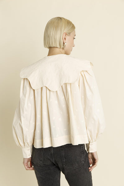 Aureum - Broadmoor Collar Blouse - Ivory