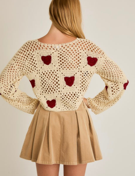 Chris St Crochet Sweater Top