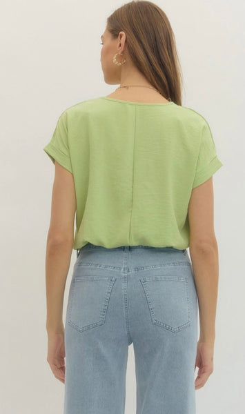 Melanie S/S Bodysuit - Honeydew