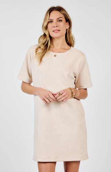 Sadie & Sage - Corwin St Faux Suede Dress - Cream