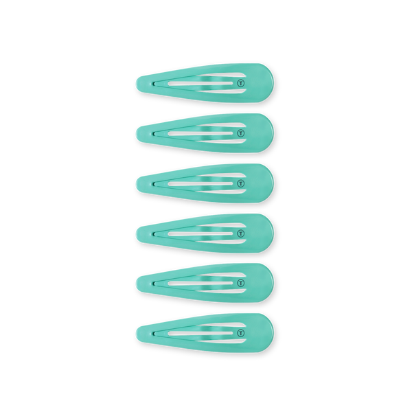 TELETIES - Snap Clip - Totally Turquoise - 6 Count