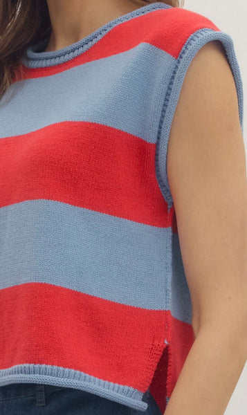 Ailani Sweater Top - Red