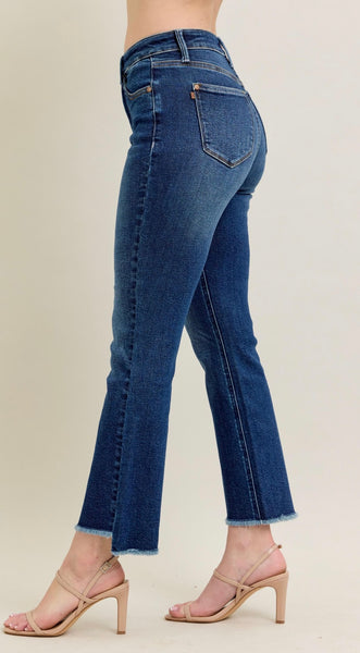 Judy Blue - High Waist Kick Flare Denim - Dark Wash