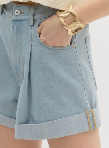 Finch St Denim Shorts - Light Denim