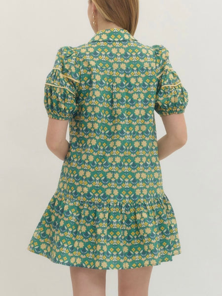 Juliette Mini Dress - Green