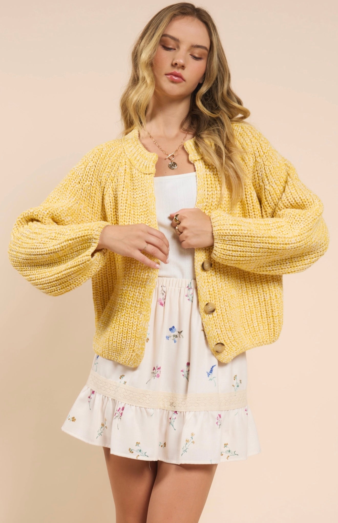 Sadie & Sage - Sunroof Cardigan - Lemon