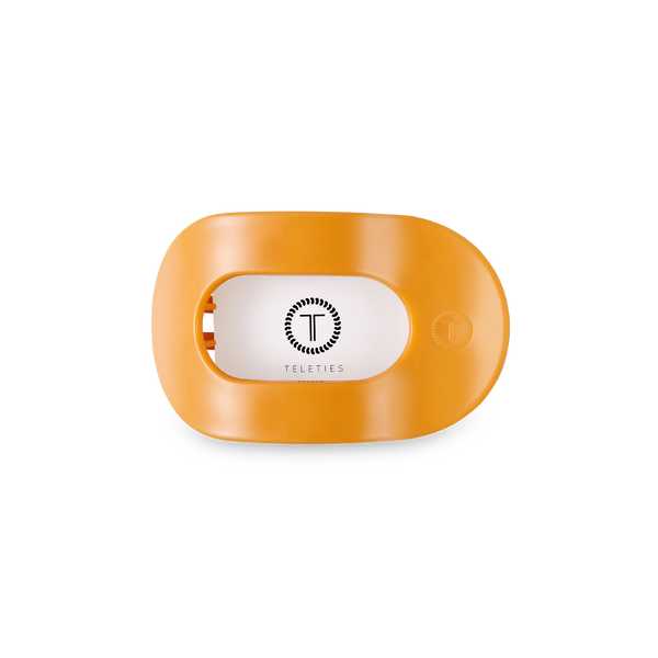 TELETIES - Round Flat Hair Clip - Mango for it! - Small