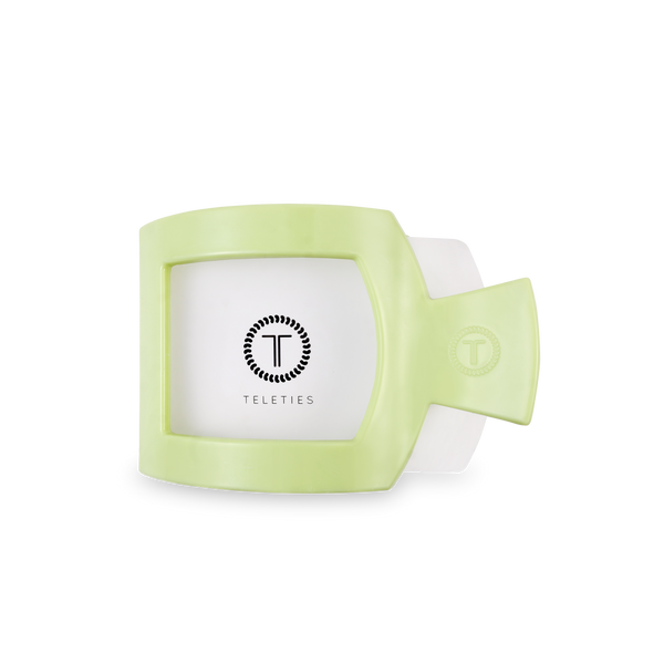 TELETIES - Square Flat Hair Clip - Aloe, There! - Medium
