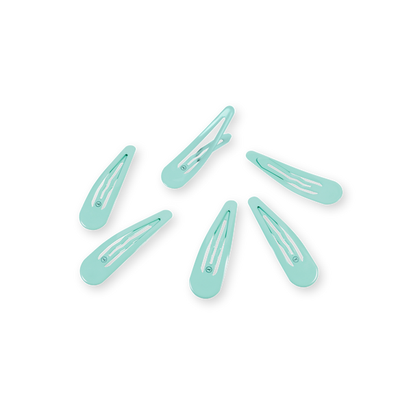 TELETIES - Snap Clip - Totally Turquoise - 6 Count