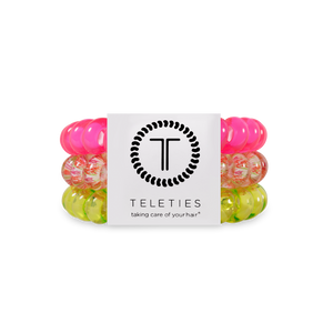 TELETIES - Spiral Hair Coils - Tropical Punch Hair Ties - Large
