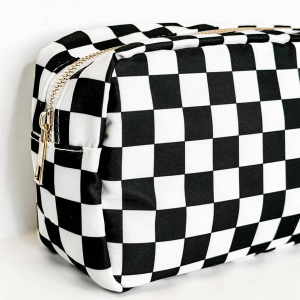 Black & White Checkered Bag - Small