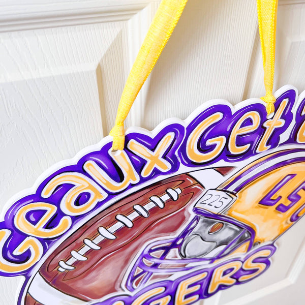 Geaux Get Em Tigers Door Hanger