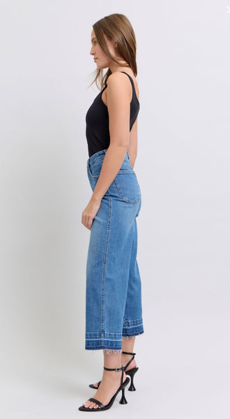 Judy Blue - High Waisted Wide Leg Crop Denim