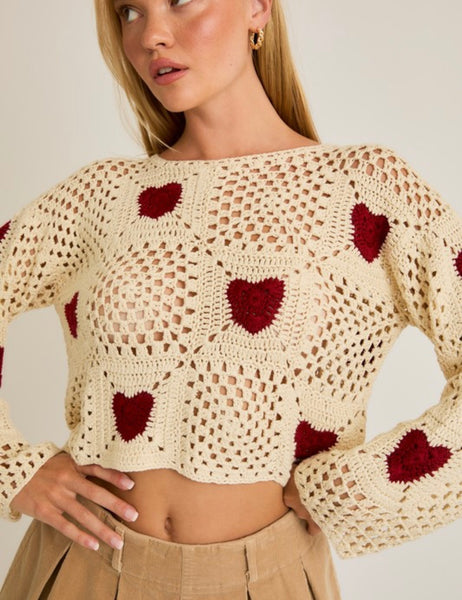 Chris St Crochet Sweater Top