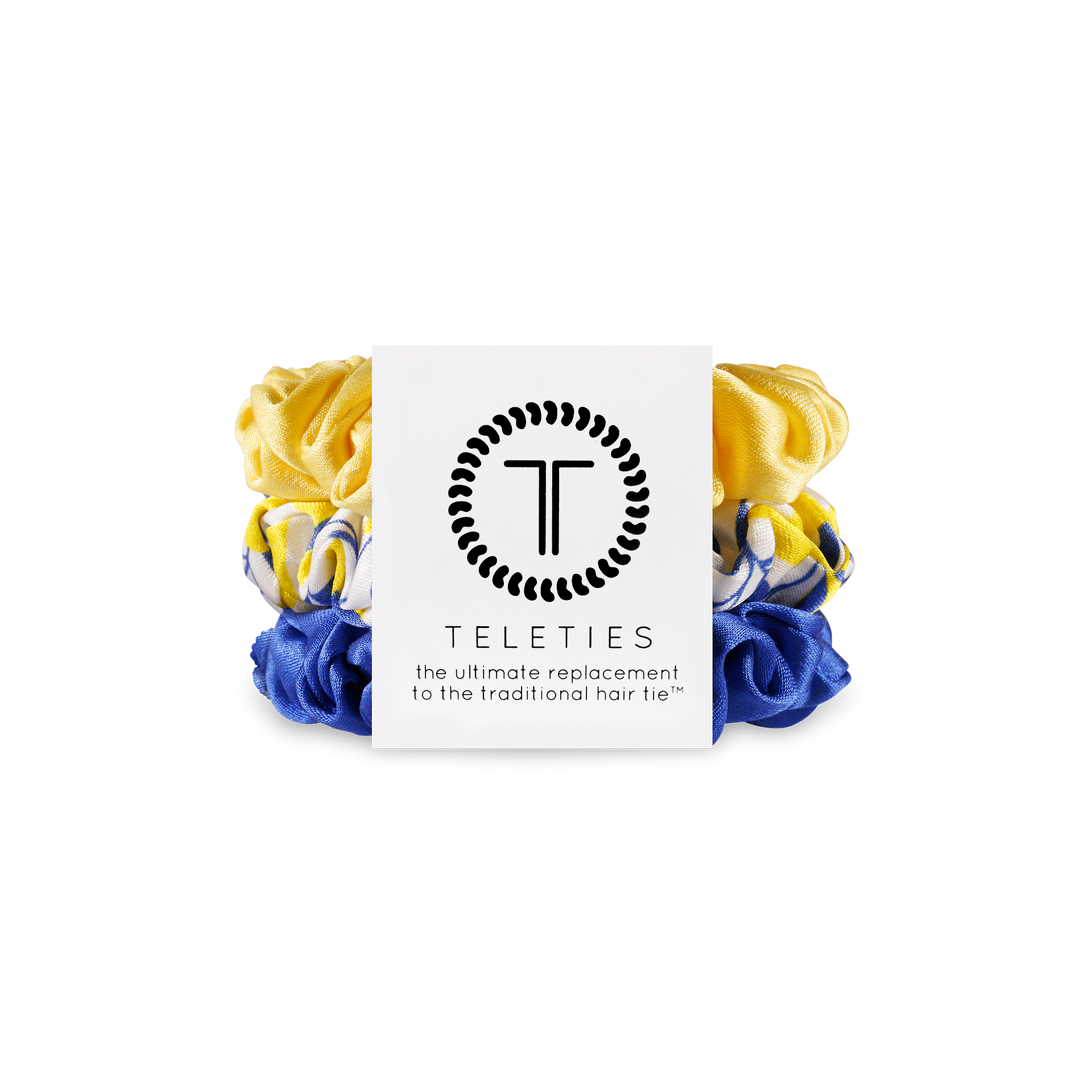 TELETIES - Silk Hair Scrunchie - Small - Limoncello